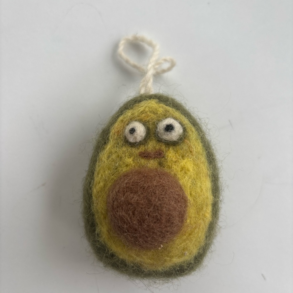 Handmade Felt Avocado Ornament